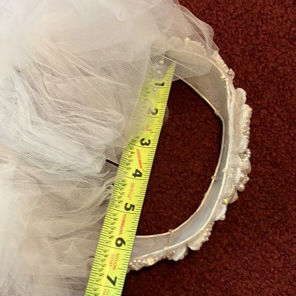 Ladies, beautiful Vintage, long beaded wedding veil - Picture 3 of 6
